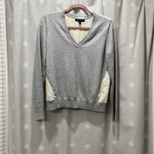 Banana Republic Grey Lacey back sweater, size small